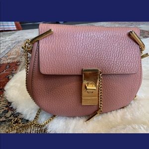 CHLOE Grained Lambskin Mini Drew Crossbody